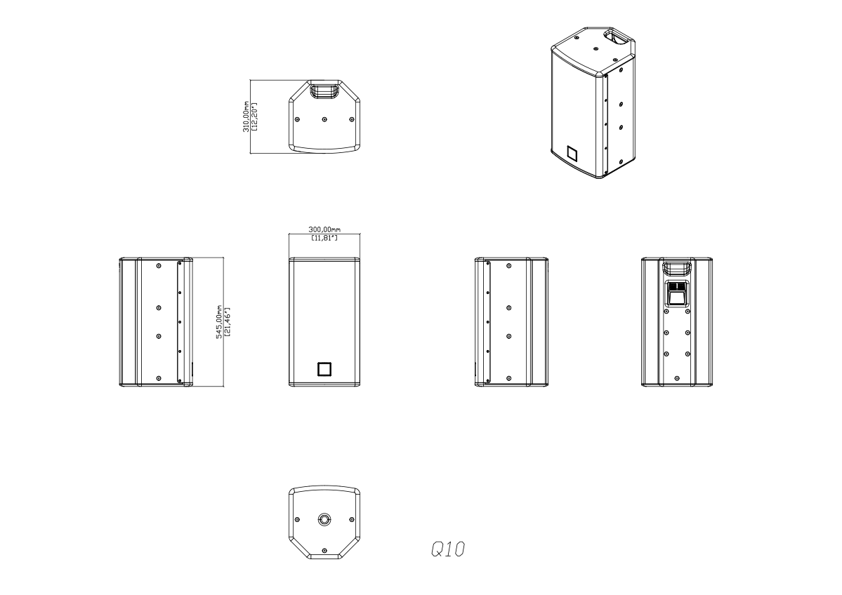 Martin AudioBlackline Q10 Tech Drawing