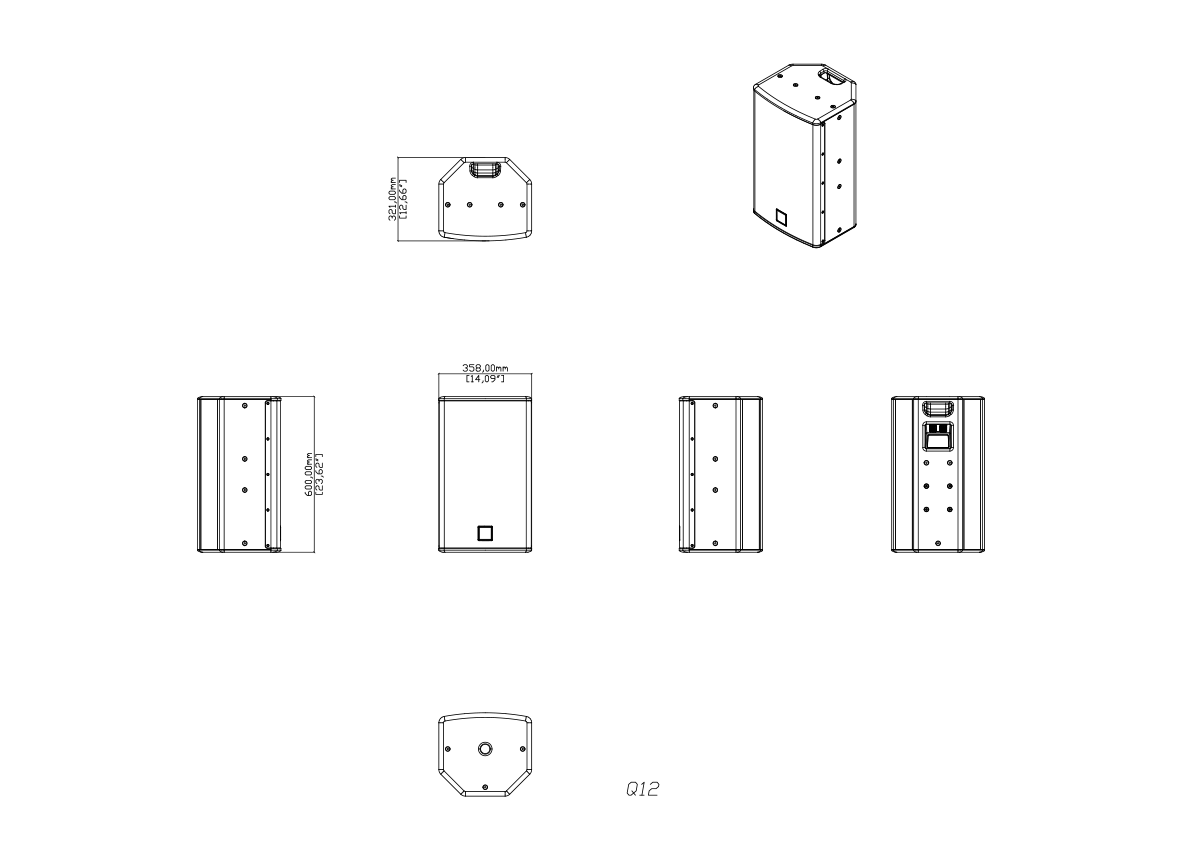 Martin AudioBlackline Q12 Tech Drawing