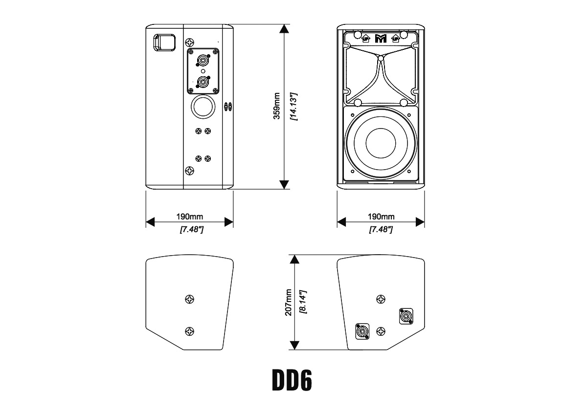 Martin AudioDD6 Tech Drawing