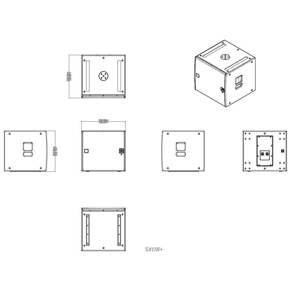 Martin AudioMartin Audio SX118+ Tech Drawing