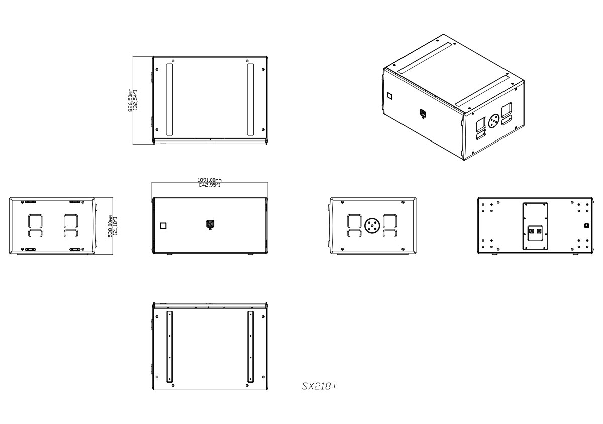Martin AudioMartin Audio SX218+ Tech Drawing