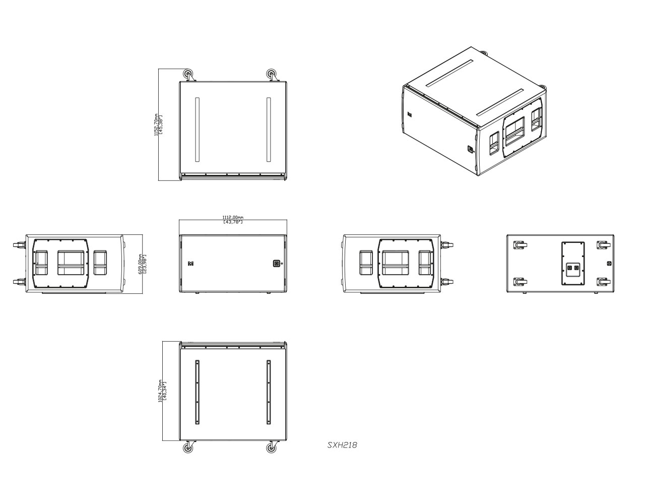 Martin AudioMartin Audio SXH218 Tech Drawing