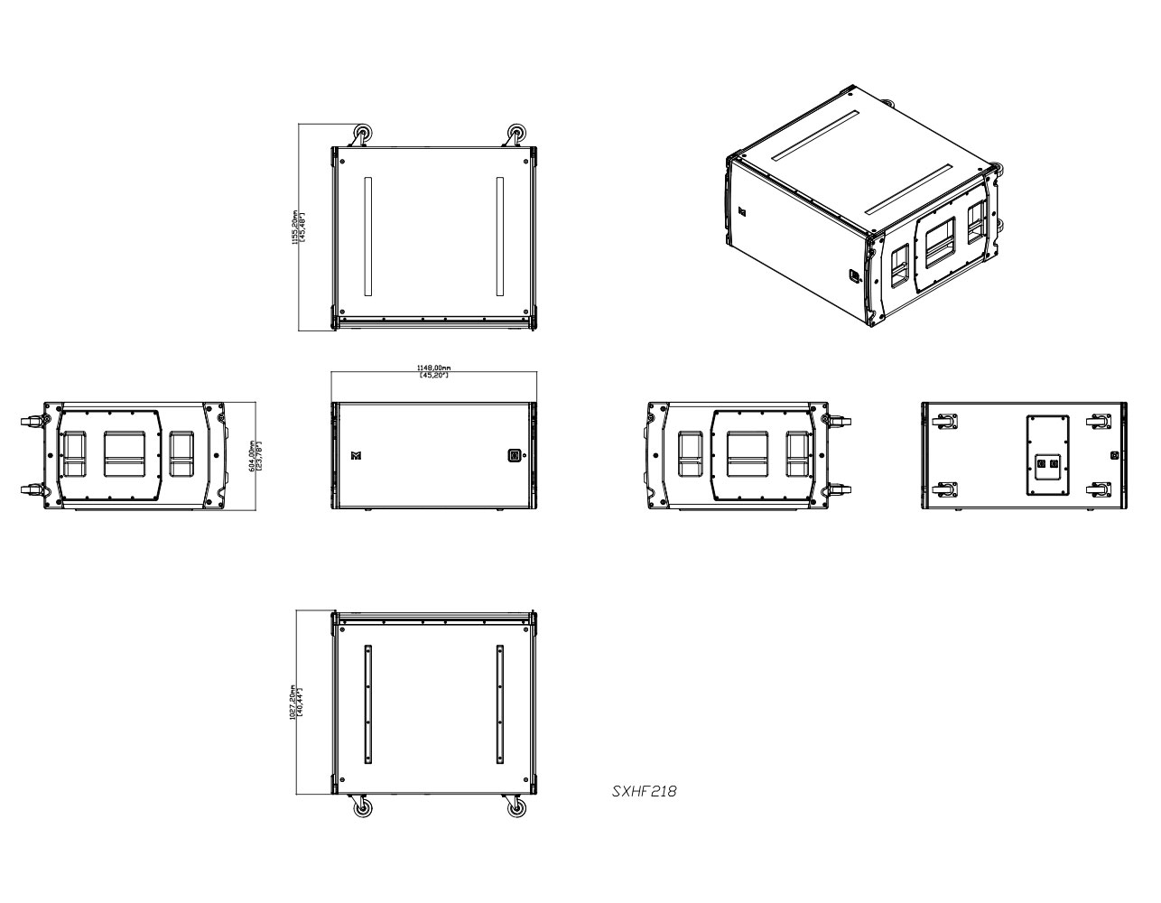 Martin AudioMartin Audio SXHF218 Tech Drawing